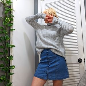 Carolyn Taylor Grey Turtle Neck Sweater Size Small